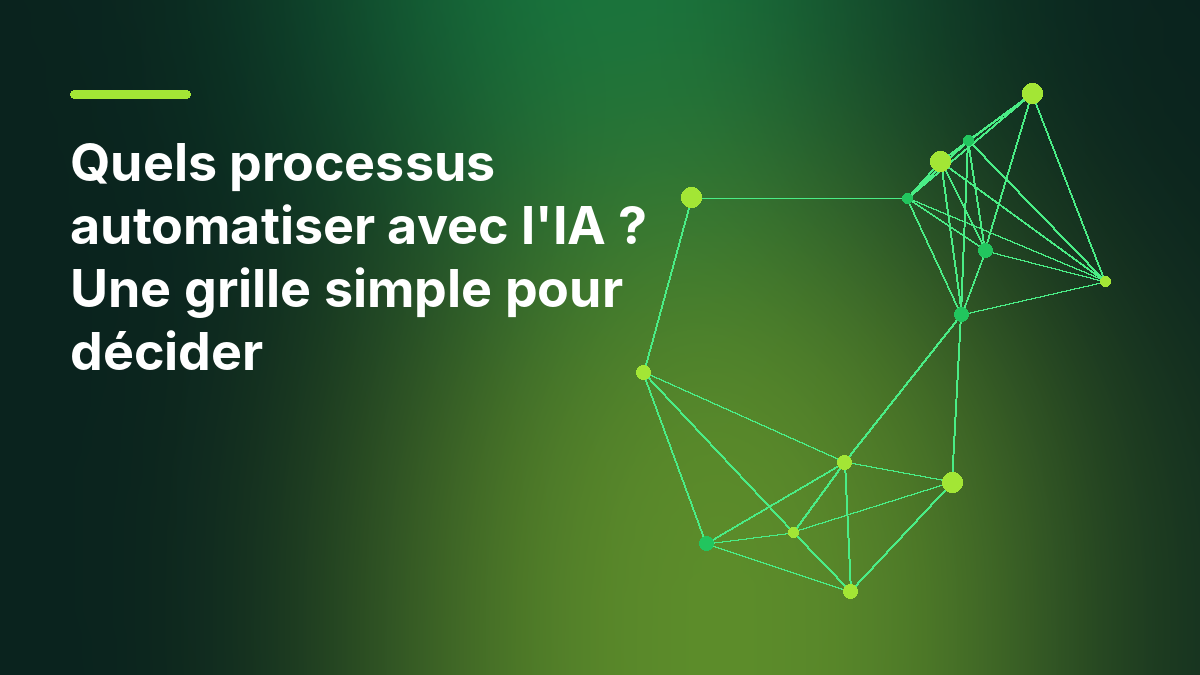 Quels processus automatiser avec l'IA ? Une grille simple pour décider